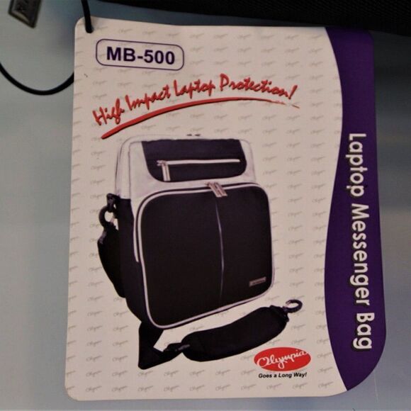 Olympia Laptop Messenger Bag Padded High Impact Protection MB-500 New Unused - Picture 4 of 9